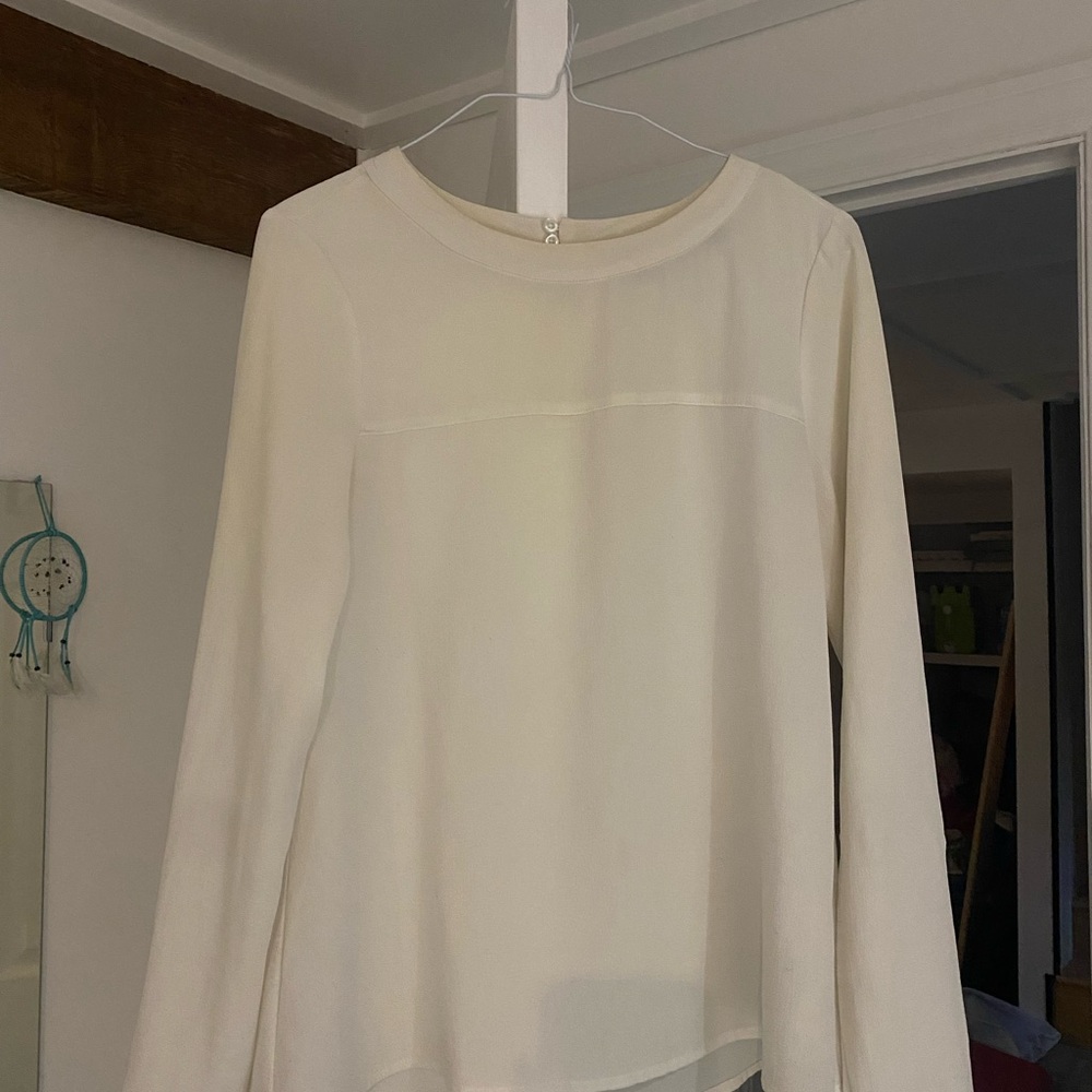 Vero Moda Cream Blouse with Long Sleeves